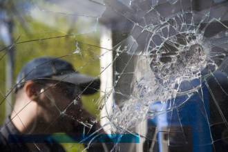 Ruit kapot na stormschade